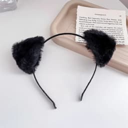 Plush Cat Ears Headband for Women Cartoon Plush Hair Band Anime Cosplay Cute Face Wash Hairband Headware Girls Hair Accessories