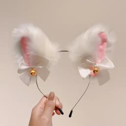 Plush Cat Ears Headband for Women Cartoon Plush Hair Band Anime Cosplay Cute Face Wash Hairband Headware Girls Hair Accessories