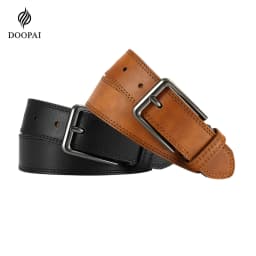 Men Belts High Quality Genuine Leather LONG Large Pin Buckle Metal Automatic Buckle Male Belts Strap Male