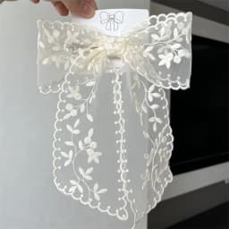 Embroidery Lace Bow Hair Clips For Women Girls Sweet French Hair Barrette Accessoires