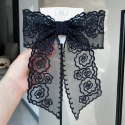 Embroidery Lace Bow Hair Clips For Women Girls Sweet French Hair Barrette Accessoires