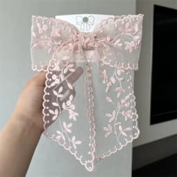 Embroidery Lace Bow Hair Clips For Women Girls Sweet French Hair Barrette Accessoires