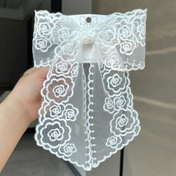 Embroidery Lace Bow Hair Clips For Women Girls Sweet French Hair Barrette Accessoires