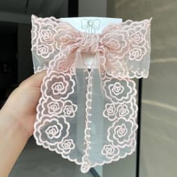 Embroidery Lace Bow Hair Clips For Women Girls Sweet French Hair Barrette Accessoires