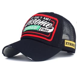 Spring And Summer New Mesh Embroidery Letter Awesome Baseball Cap Women's Baseball Cap Mesh Hat Men's Outdoor Sunscreen Cap