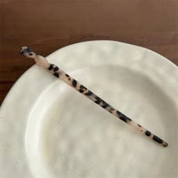 Vintage Leopard Print Hair Sticks Chinese Styles Acetate Chignon Hair Fork For Women Girls Party Bun Hairstyle Accessories