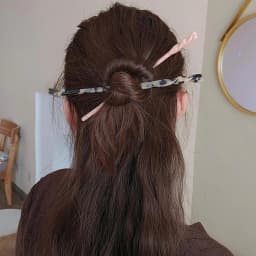 Vintage Leopard Print Hair Sticks Chinese Styles Acetate Chignon Hair Fork For Women Girls Party Bun Hairstyle Accessories