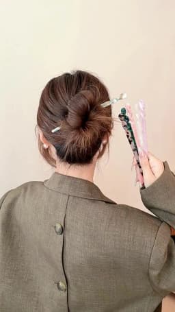 Vintage Leopard Print Hair Sticks Chinese Styles Acetate Chignon Hair Fork For Women Girls Party Bun Hairstyle Accessories
