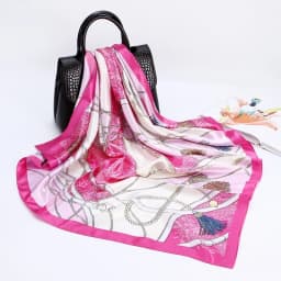 90cm The Four Seasons Fashion Versatile Women's Belt Rope Tassel Decoration Simulation Silk Scarf Large Square Scarf Shawl Scarf