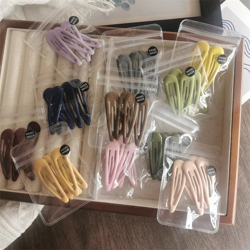 3/5pcs Women Girls Cute Candy Colorful Hairpins Sweet Hair Clips Barrettes Solid Side Hair Bangs Bb Clip Hair Accessories New