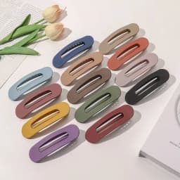 Korean Frosted Large Hair Clips For Women Girl Hair Accesories Fashion Color Solid Acrylic Hairpins Toothed Non-slip BB Barrette