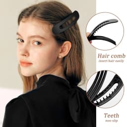 Korean Frosted Large Hair Clips For Women Girl Hair Accesories Fashion Color Solid Acrylic Hairpins Toothed Non-slip BB Barrette