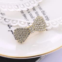 The new bow hairpin with diamond-encrusted edge clip Beautiful rhinrhine-spring clip BB clip is suitable for everyday wear