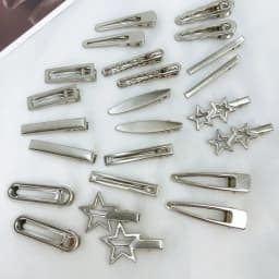 Silver Metal Hairpins for Women Girls Star Hair Clip Multiple Styles Seamless Duckbill Clip Girls Hair Accessoires