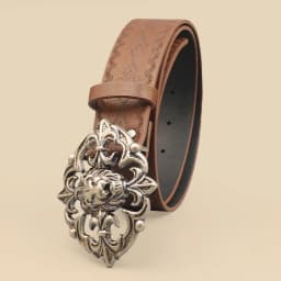 Elegant Court-Style Women's Belt - Brown Vintage Print, Versatile for Work/Dates/Casual, Perfect Gift Accessory