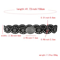 The new Bohemian casual small disc fashion high sense belt for women embellished with skirt pants belt
