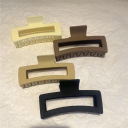 13cm Simplicity Large Rectangular Hair Clip for Women Elegant Temperament Shark Clip Fashion Girl Ponytail Clip Hair Clamp