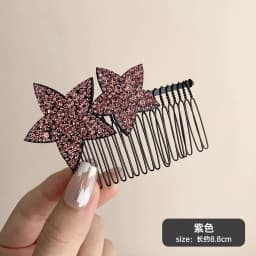 New Korean Fashion Rhinestone Pentagram Hair Comb New Headwear Hair Clip Headwear Girls Women Hair Accessories
