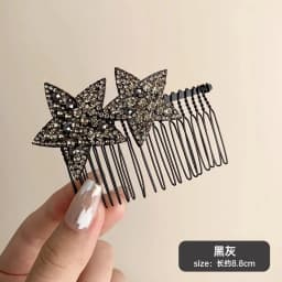 New Korean Fashion Rhinestone Pentagram Hair Comb New Headwear Hair Clip Headwear Girls Women Hair Accessories