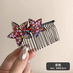 New Korean Fashion Rhinestone Pentagram Hair Comb New Headwear Hair Clip Headwear Girls Women Hair Accessories