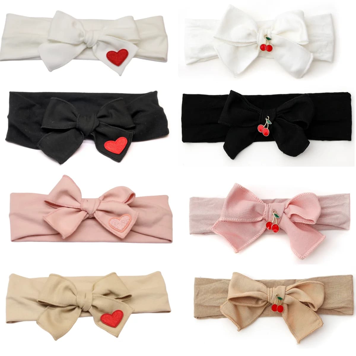 New Cotton Babyband heart bow elegant headband fashion children hairband hair accessories baby clip OEM girl freshhairband