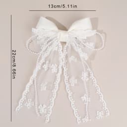 Tulle Bow Hair Clip Sweet Mesh Chiffon Patchwork Bownot Hairpin Elegant Pearl Beads Barrette Girls Women Headdress Accessories