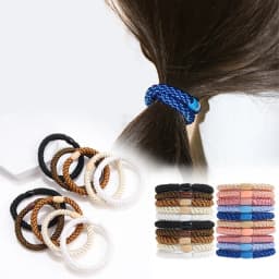 5pc Europe and America Good High Elasticity Hair Ties Rope Scrunchies for Women Men Girls Ponytail Holder Hair Accessories