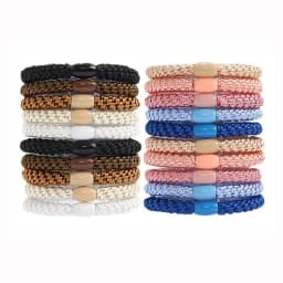 5pc Europe and America Good High Elasticity Hair Ties Rope Scrunchies for Women Men Girls Ponytail Holder Hair Accessories