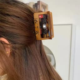 1pc French Literary Female Musical Instrument Grab Clip, Cello Guitar Piano Acetate Splicing Grab Clip, Creative Hair Accessory