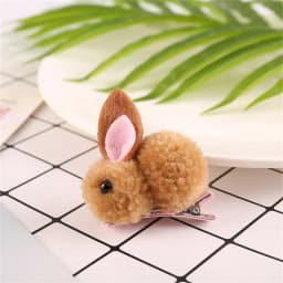 Cute Plush Rabbit Hair Clip Children's Catoon Animal Hairpins Girls Baby Sweet Winter Hair Accessories Headwear Barrettes