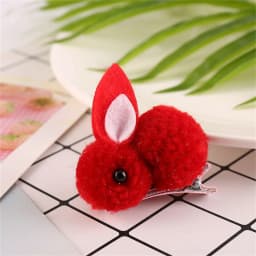 Cute Plush Rabbit Hair Clip Children's Catoon Animal Hairpins Girls Baby Sweet Winter Hair Accessories Headwear Barrettes
