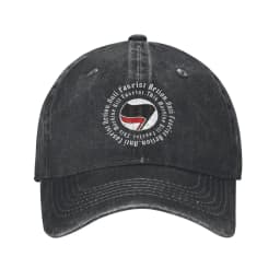Washed Baseball Cap Antifa Symbol Anti Fascist Summer Hip Hop Hats For Unisex Men Communist Flag Tennis Skate Sun Baseball Caps