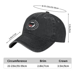 Washed Baseball Cap Antifa Symbol Anti Fascist Summer Hip Hop Hats For Unisex Men Communist Flag Tennis Skate Sun Baseball Caps