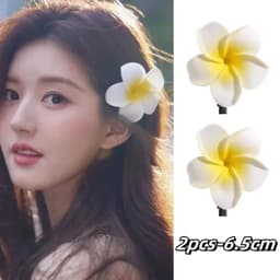 3pcs/10pcs Set Plumeria Hair Clip for Women Fashion Flower Duckbill Clip Cute Girls Side Clip Hair Accessories