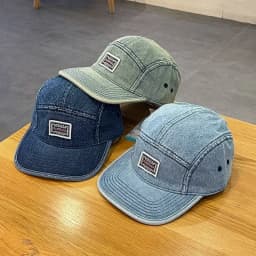 Vintage Flat Brim Denim Baseball Caps Male Women Harajuku Snapback Cap Fashion Streetwear 5 Panel Skateboard Hat Casquette Gorra