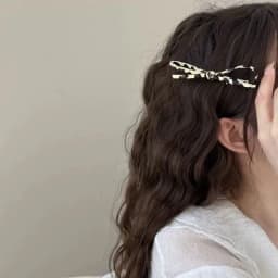 Fashion Pu Leather Bow Bangs Hair Clip For Women