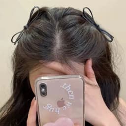 Fashion Pu Leather Bow Bangs Hair Clip For Women