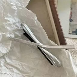 Fashion Pu Leather Bow Bangs Hair Clip For Women