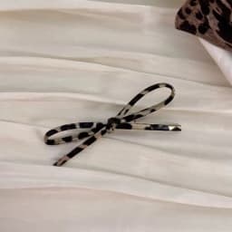 Fashion Pu Leather Bow Bangs Hair Clip For Women