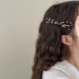 Fashion Pu Leather Bow Bangs Hair Clip For Women