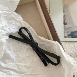 Fashion Pu Leather Bow Bangs Hair Clip For Women