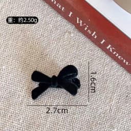 Elegant Velvet Bow Small Hair Clip Vintage for Women, Vintage Side Swept Hair Clip, Daily Casual Evening Wedding Date Unique