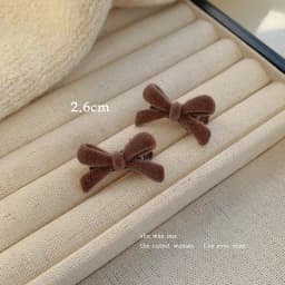 Elegant Velvet Bow Small Hair Clip Vintage for Women, Vintage Side Swept Hair Clip, Daily Casual Evening Wedding Date Unique