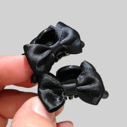 Elegant Velvet Bow Small Hair Clip Vintage for Women, Vintage Side Swept Hair Clip, Daily Casual Evening Wedding Date Unique