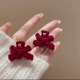 Elegant Velvet Bow Small Hair Clip Vintage for Women, Vintage Side Swept Hair Clip, Daily Casual Evening Wedding Date Unique