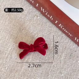 Elegant Velvet Bow Small Hair Clip Vintage for Women, Vintage Side Swept Hair Clip, Daily Casual Evening Wedding Date Unique