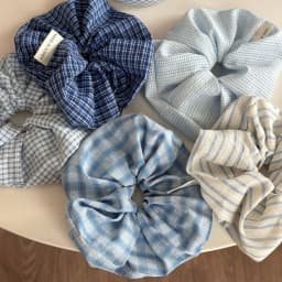 Womens Headband Fresh Cute Blue Checkered Sponge High Skull Top Hairpin New Hair Accessory For Kawaii Girl Funny Simple Headband