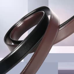 Adjustable Multi Size Pin Buckle Belt Brown Black Double Sided No Belt Loop Fashion Accessory