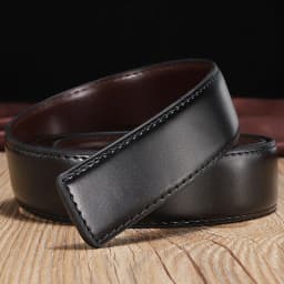 Adjustable Multi Size Pin Buckle Belt Brown Black Double Sided No Belt Loop Fashion Accessory