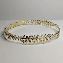 Glorious Greek Goddess Headband, Golden Leaf Roman Laurel Wreath, Caesar Crown, Bridal Hair Ornament, Women's Fashion Jewelry, A